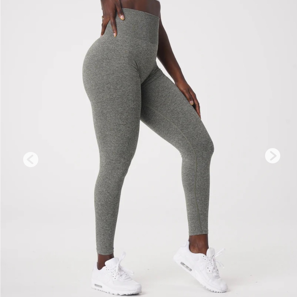 NVGTN Khaki Green Scrunch Seamless Leggings